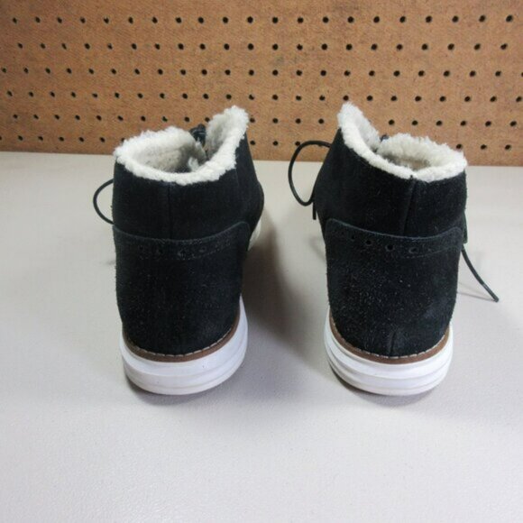 Cole Haan womens black suede sherpa lined chukka boots 8.5 C w04129 - Picture 6 of 8